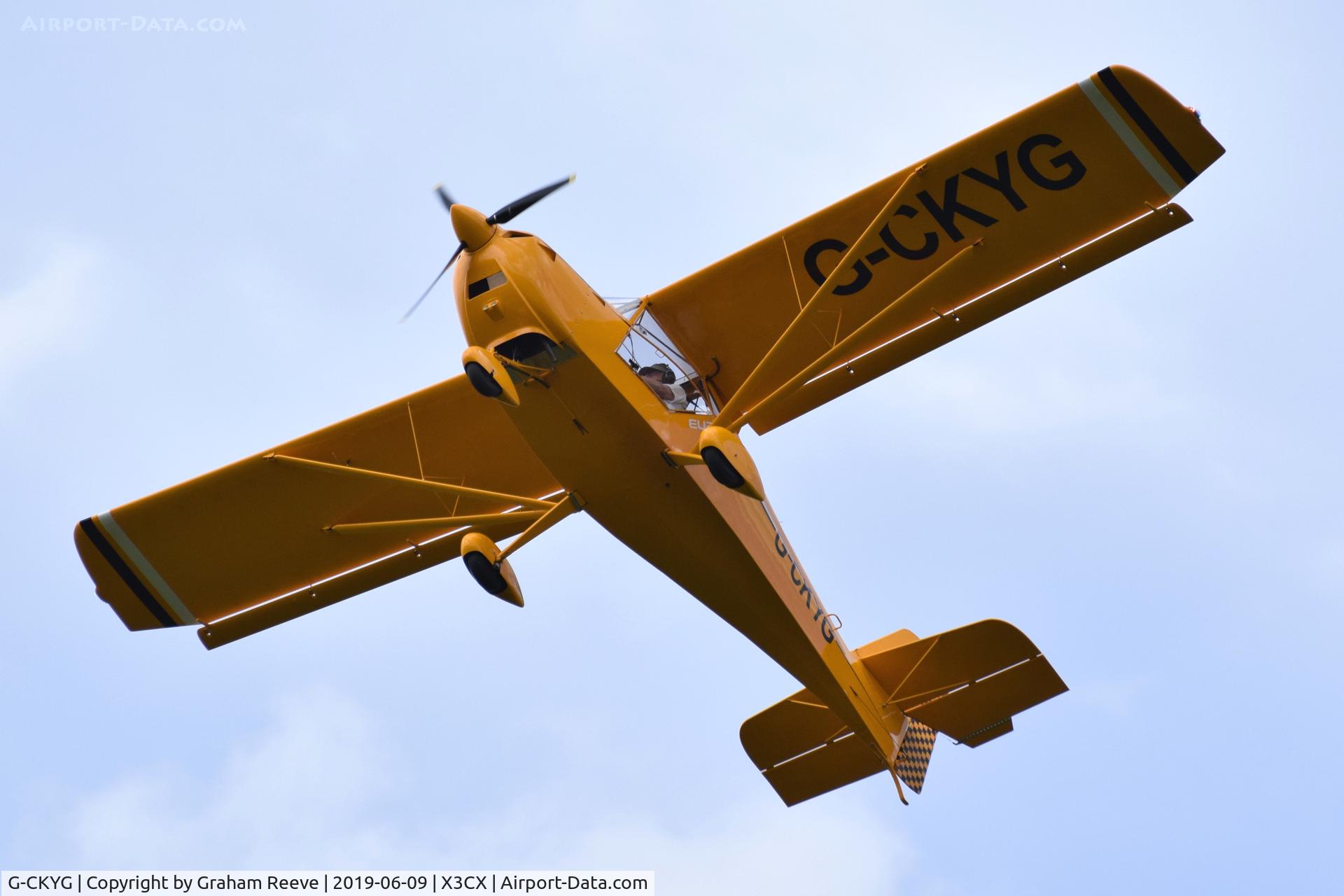 G-CKYG, 2018 Aeropro Eurofox 3K C/N 54518, Departing from Northrepps.