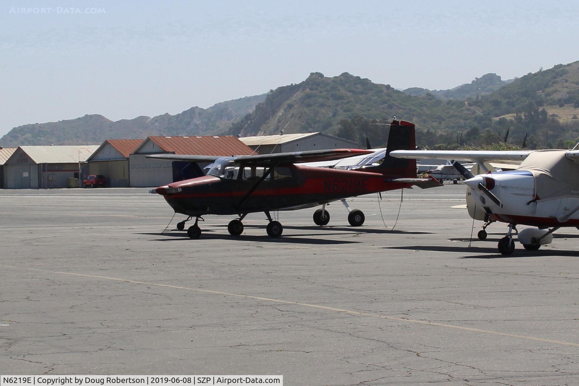 N6219E, 1958 Cessna 172 C/N 46319, 1958 Cessna 172, Continental O-300 145 Hp 6 cylinder, on transient ramp.  Not a Skyhawk!