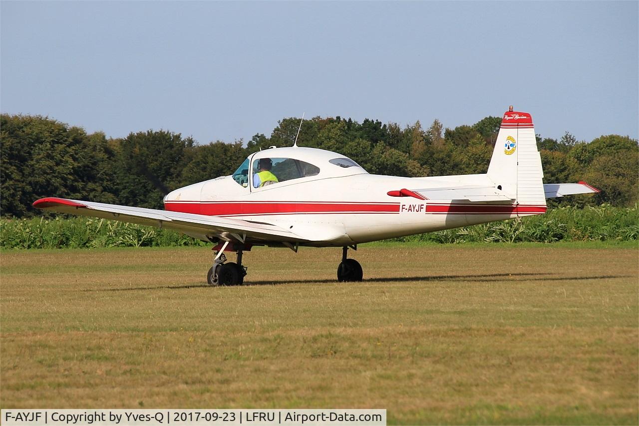 F-AYJF, 1948 Ryan Navion A C/N NAV-4-1269, Ryan Navion, Taxiing, Morlaix-Ploujean airport (LFRU-MXN) Air show 2017