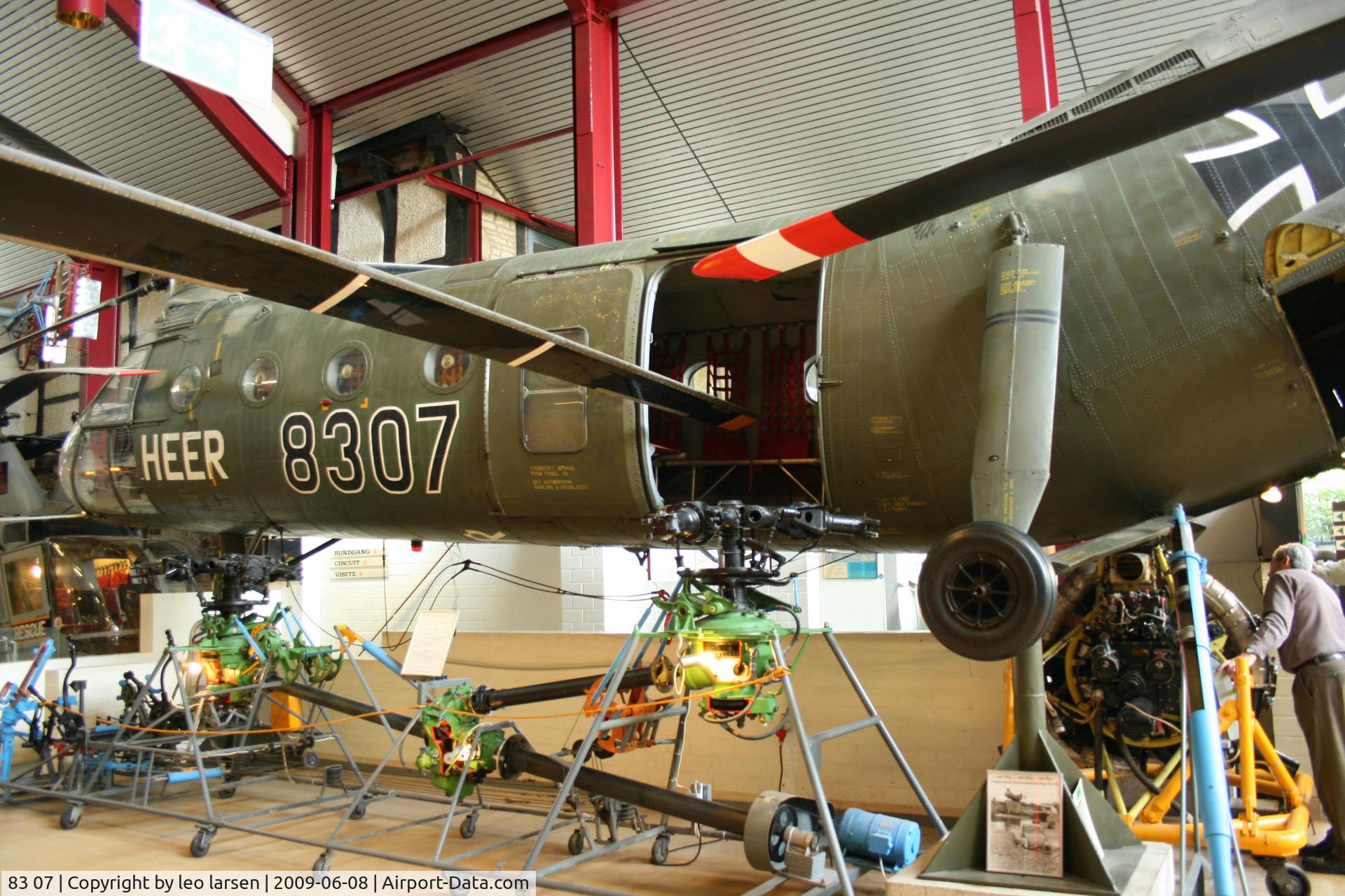 83 07, Vertol H-21C Shawnee C/N WG7, Bückeburg Helikoptermusem 8.6.2009