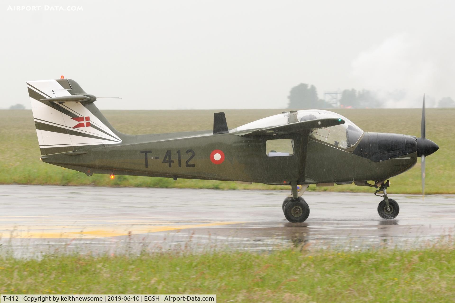 T-412, 1976 Saab T-17 Supporter C/N 15-212, Leaving very wet Norwich.