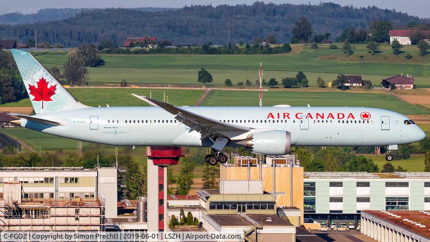 C-FGDZ, 2016 Boeing 787-9 Dreamliner C/N 37173, C-FGDZ @ Zürich Intl. Airport