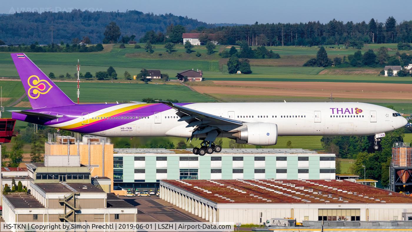 HS-TKN, 2013 Boeing 777-3AL/ER C/N 41523, HS-TKN @ Zürich Intl. Airport