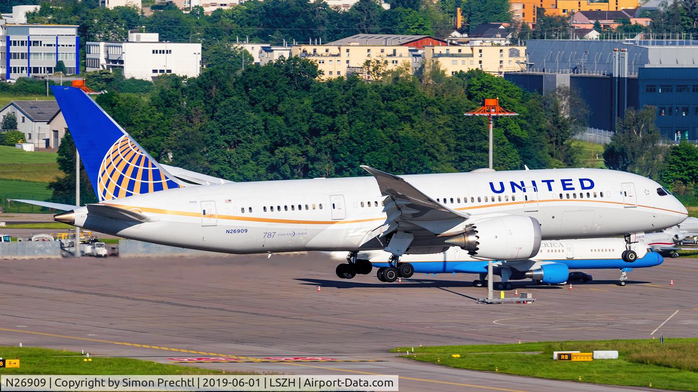 N26909, 2013 Boeing 787-8 Dreamliner C/N 34827, N26909 @ Zürich Intl. Airport