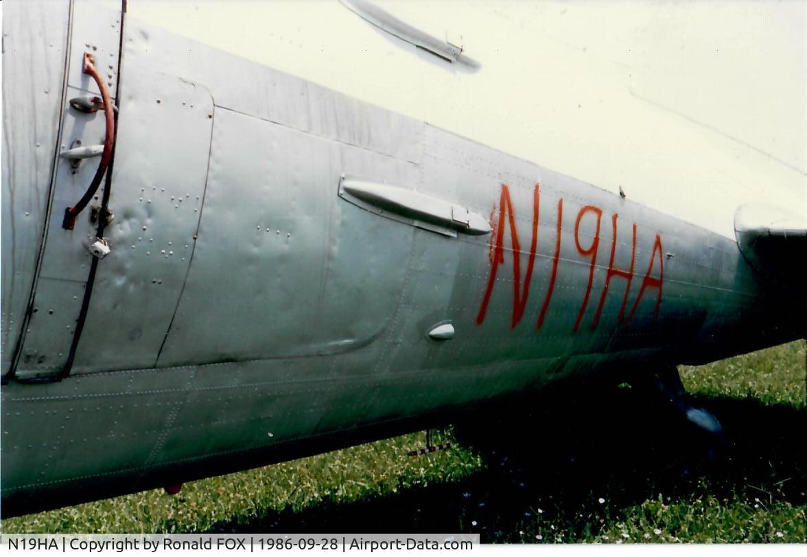 N19HA, Douglas C-47B Skytrain C/N 25816, N19HA was formerly 6V-SAG and 6W-SAG. Imported from Dakar, Senegal in August, 1986. Unauthorized removal from CYYZ by Mike Hogan with help from Carl Millard on the guise of a 