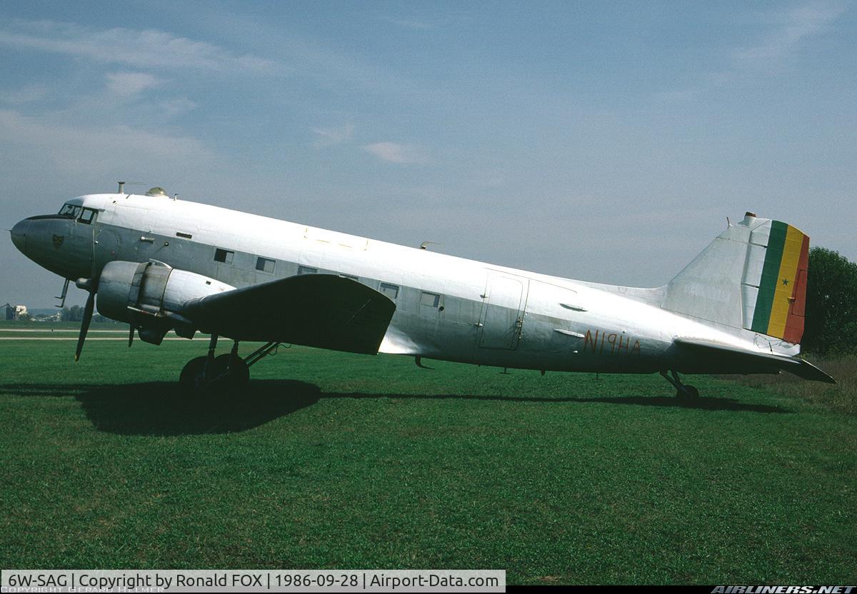 6W-SAG, Douglas C-47B Skytrain C/N 25816, 6W-SAG is the Senegal military registration. It was flown out of Dakar in Senegal civil registration 6V-SAG.