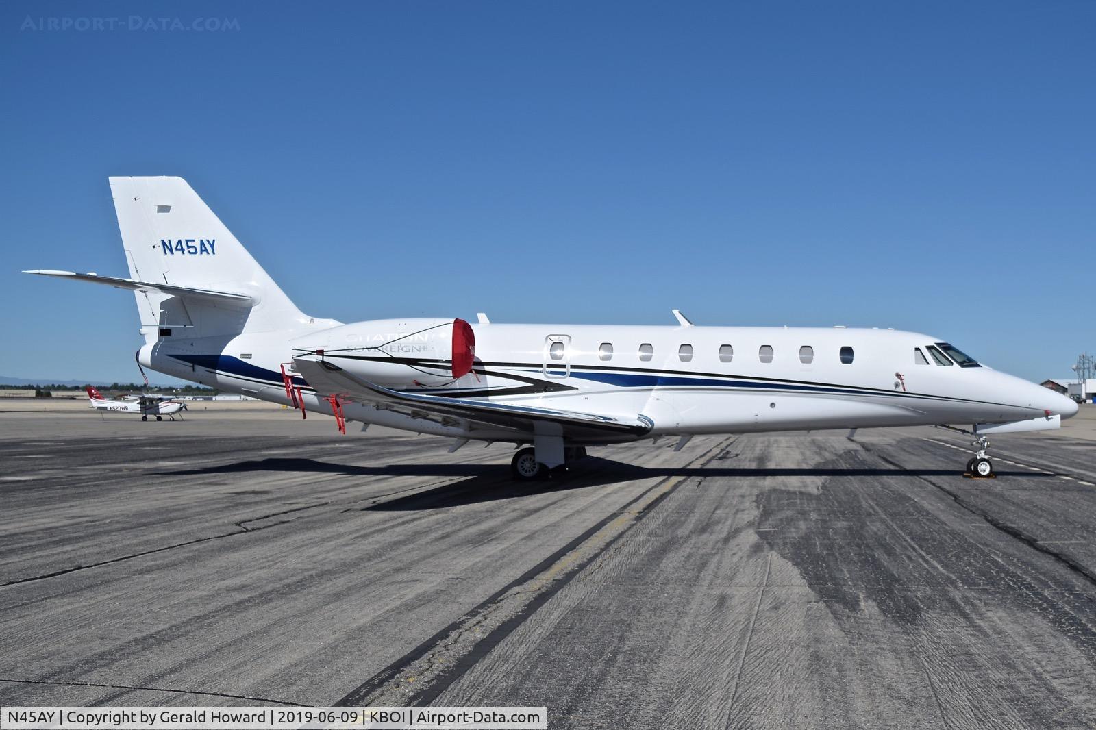 N45AY, 2016 Cessna 680 Citation Soveriegn C/N 680-0559, Parked on north GA ramp.