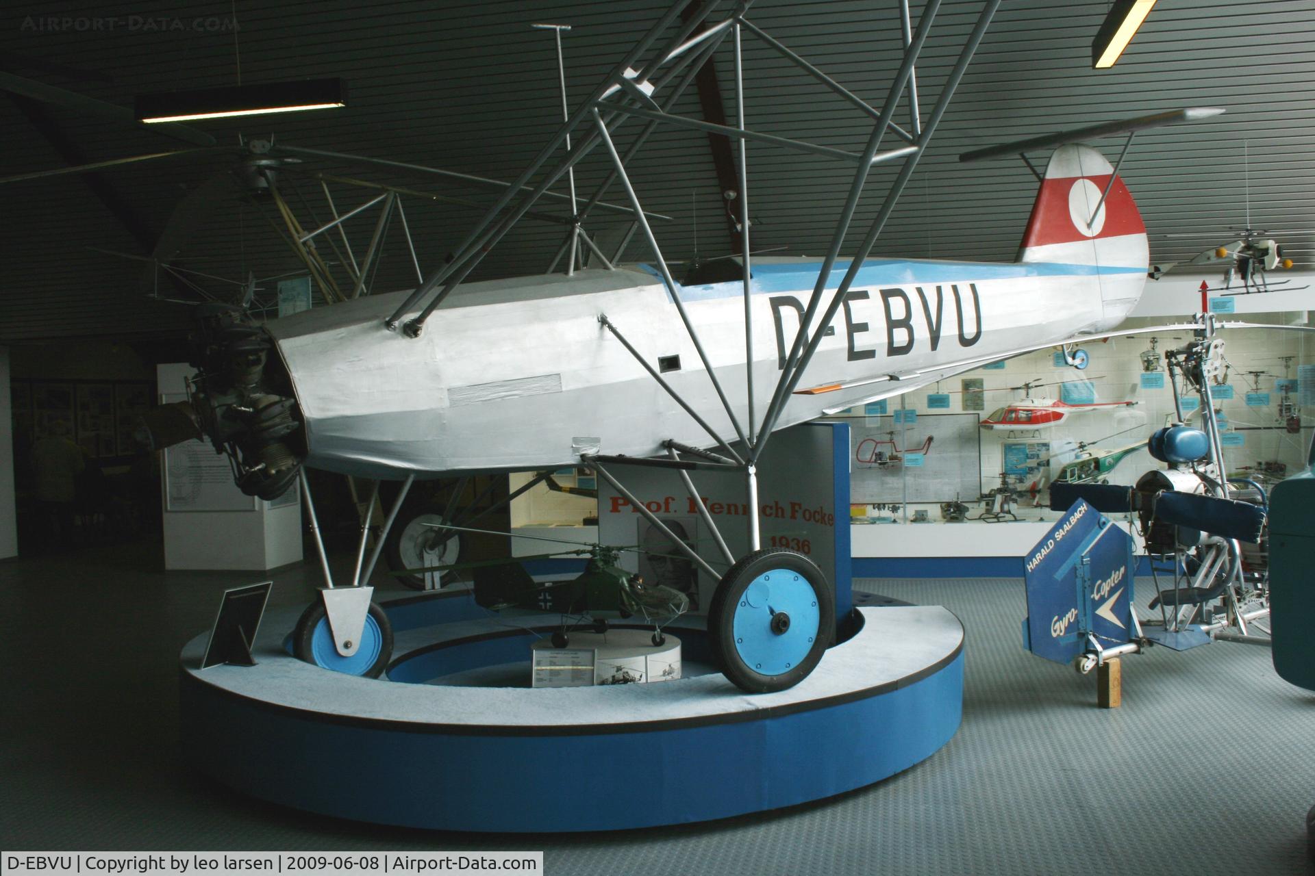 D-EBVU, 1936 Focke-Wulf FW 61 C/N V 1, Bückeburg Helikopter Museum 8.6.2009