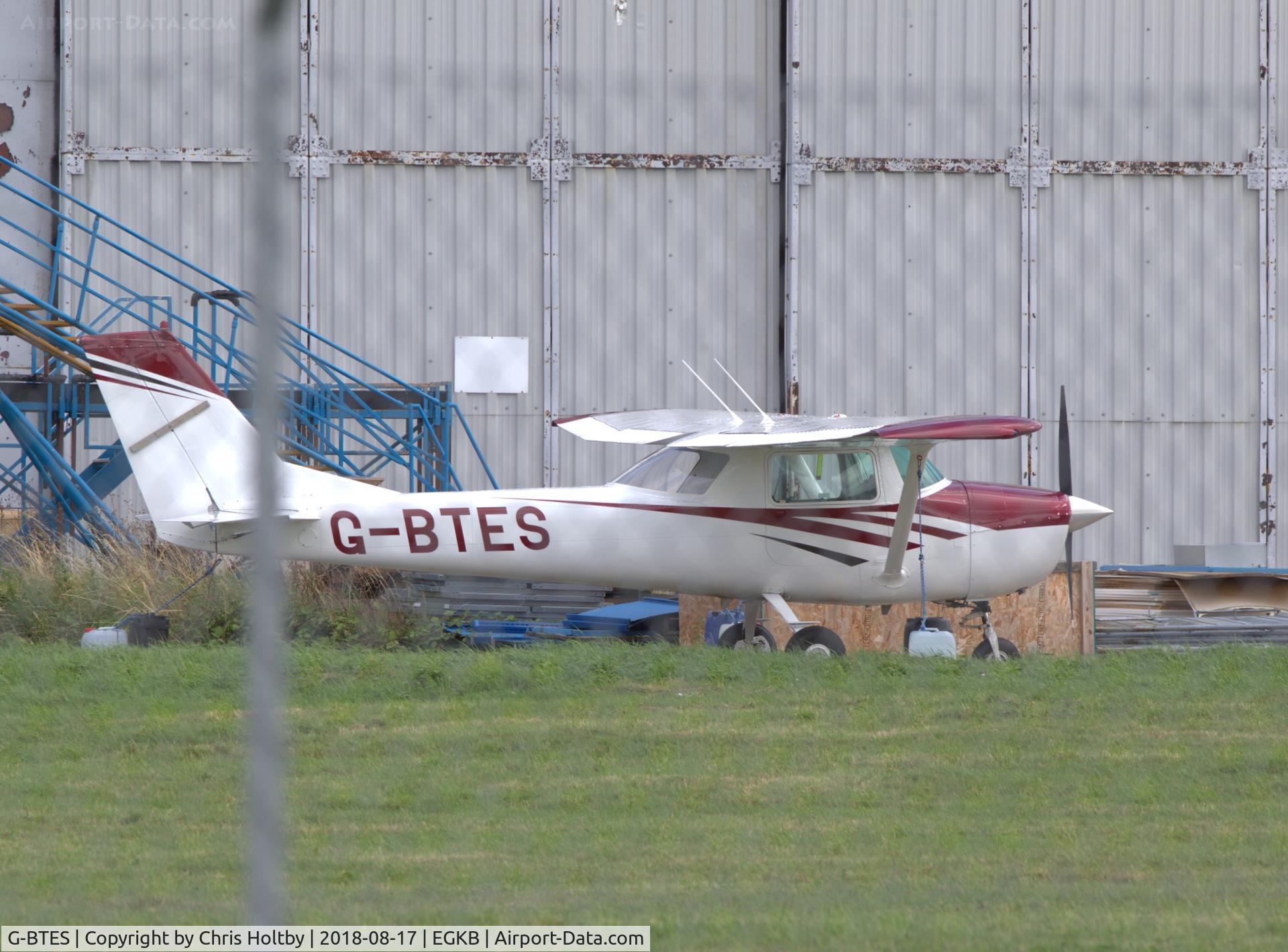 G-BTES, 1968 Cessna 150H C/N 150-68371, Parked at Biggin Hill prior to the Festival of Flight display in its new livery