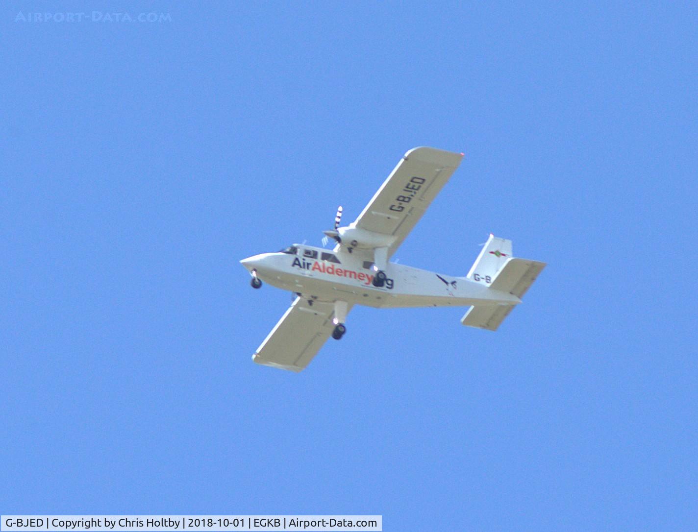 G-BJED, 1981 Pilatus Britten-Norman BN-2T Turbine Islander C/N 2119, Over Potters Bar, Herts