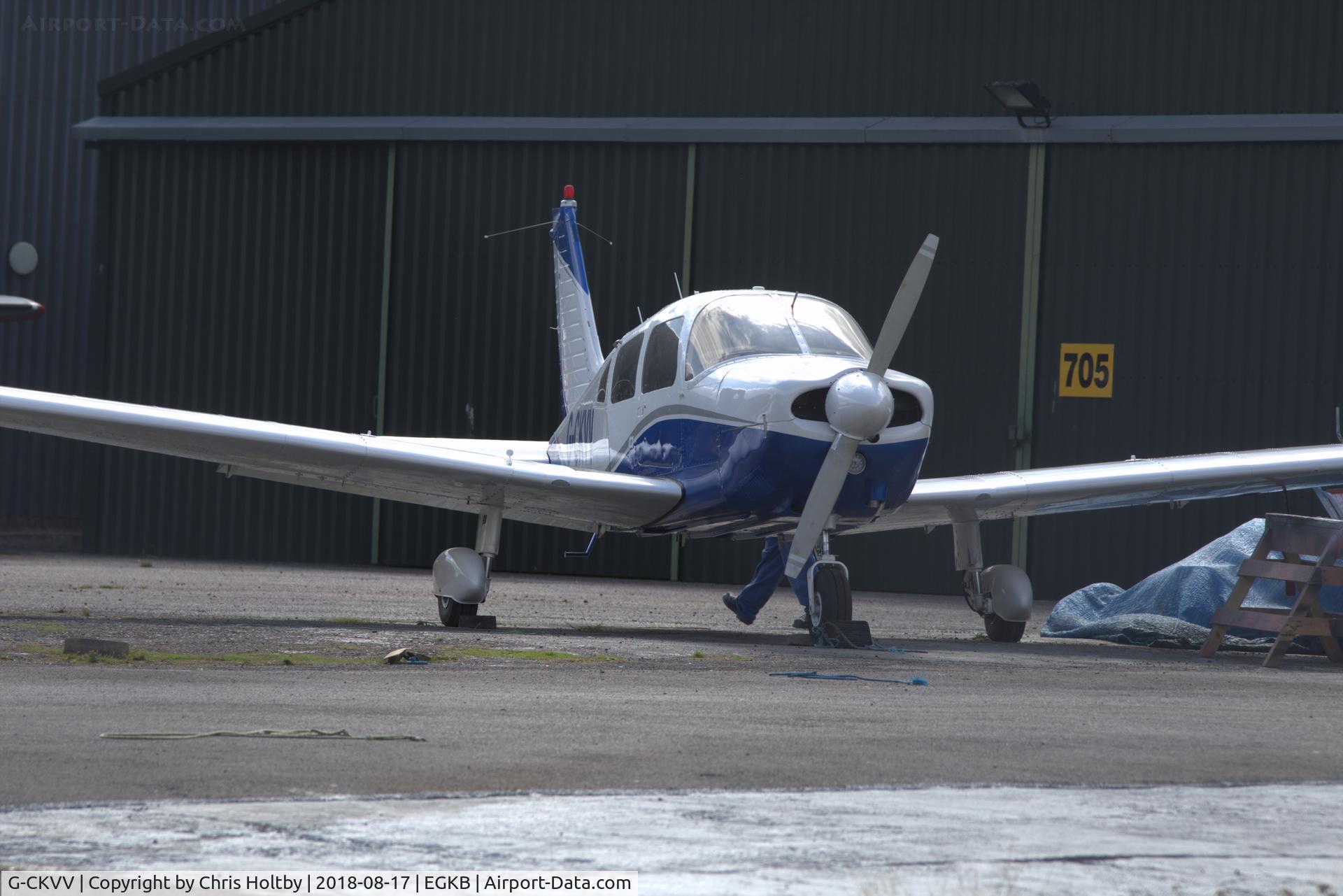 G-CKVV, 1978 Piper PA-28-181 Cherokee Archer II C/N 28-7890529, Parked at Biggin Hill prior to the Festival of Flight display