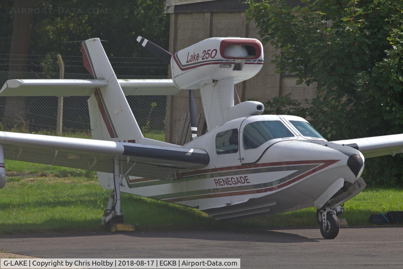 G-LAKE, 1988 Lake LA-250 Renegade C/N 70, Parked at Biggin Hill near main hangars