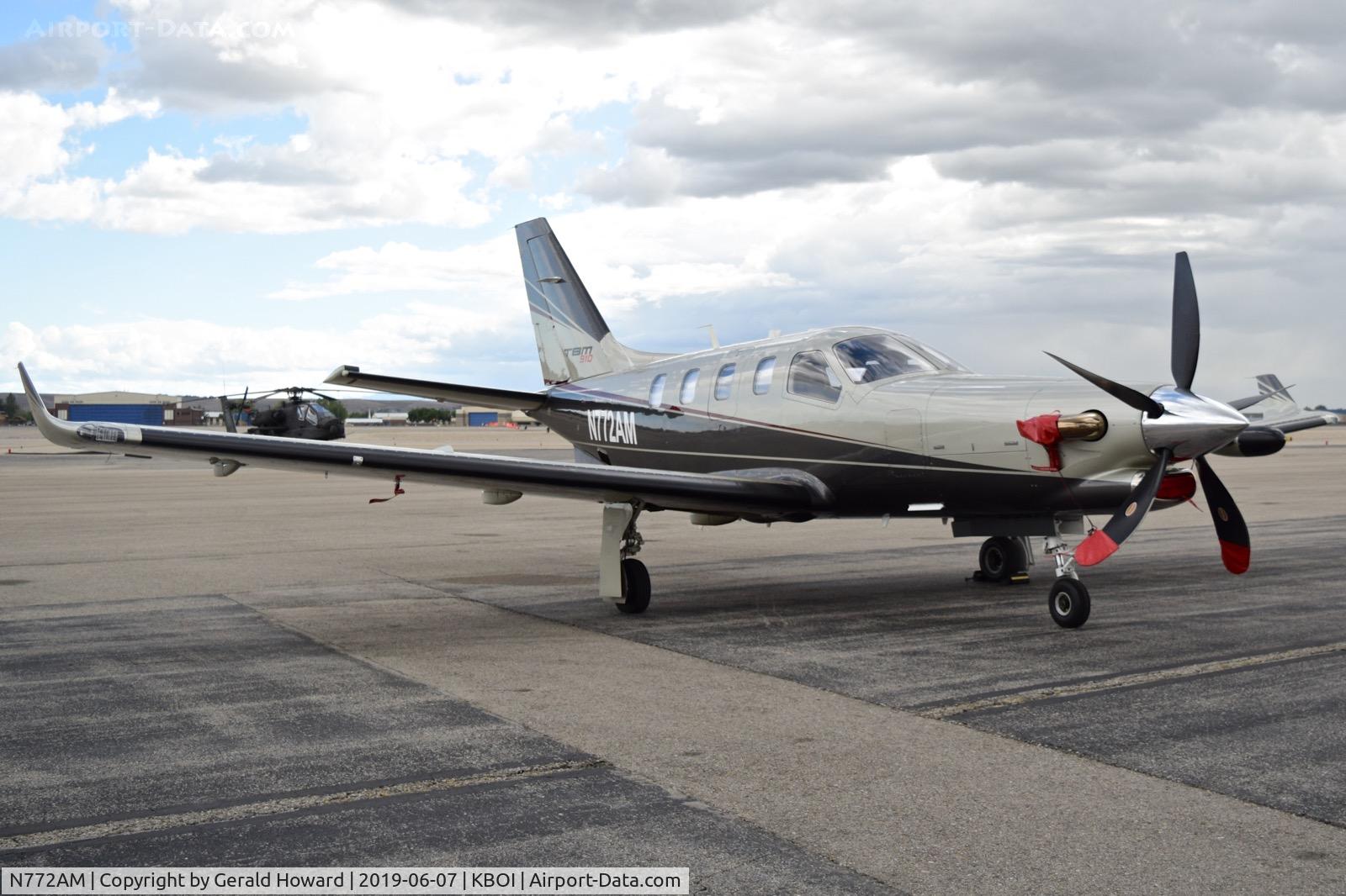 N772AM, 2018 Socata TBM-700 C/N 1224, Parked on the north GA ramp.