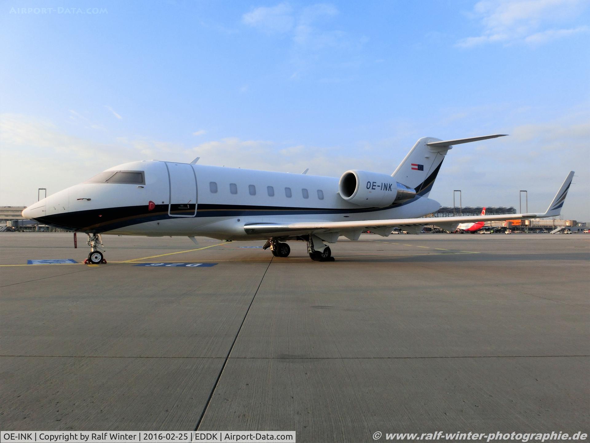 OE-INK, 2009 Bombardier Challenger 605 (CL-600-2B16) C/N 5825, Bombardier CL-600-2B16 Challenger 605 - Transair 5825 - OE-INK - 25.02.2016 - CGN