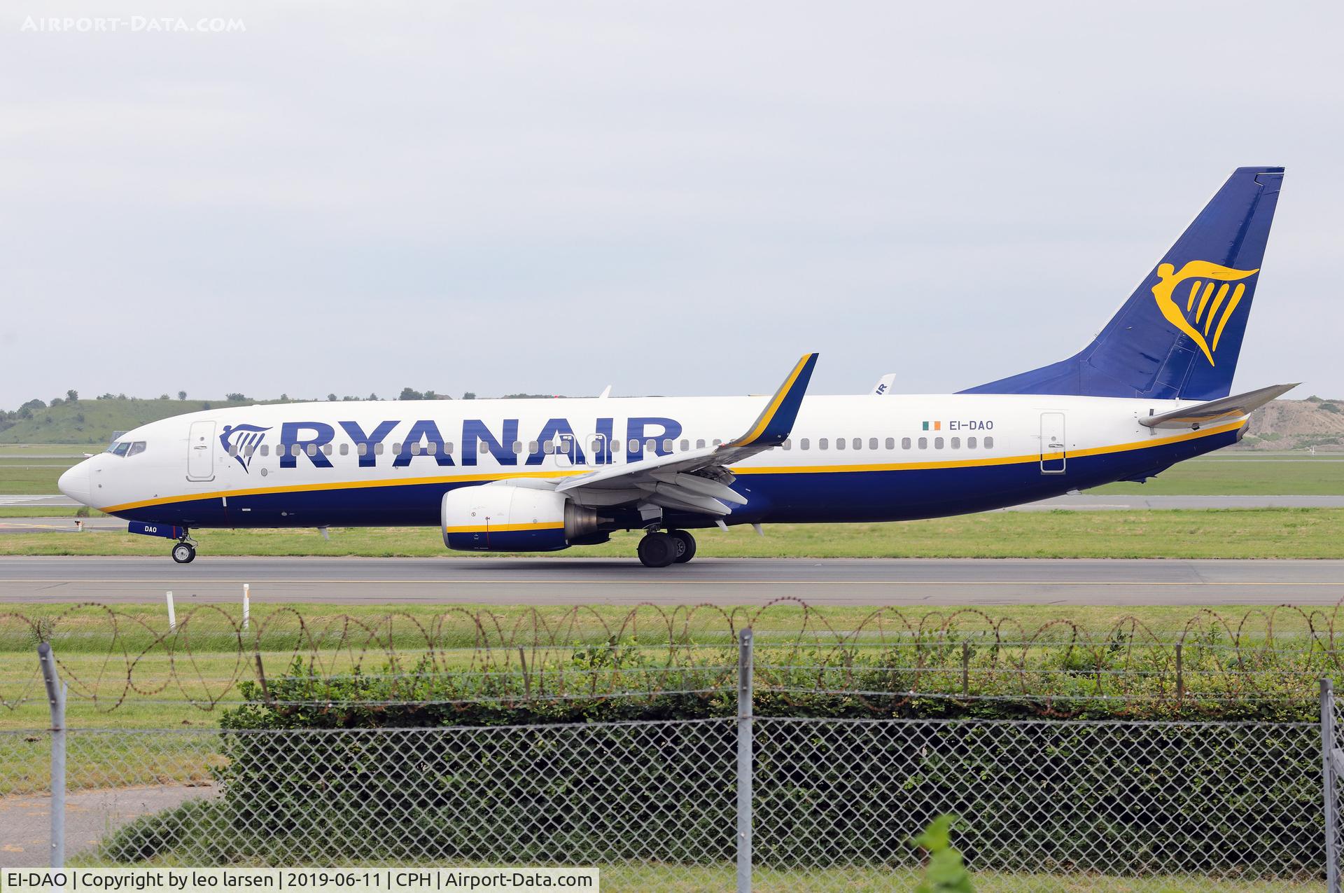 EI-DAO, 2003 Boeing 737-8AS C/N 33550, Copenhagen 11.6.2019
