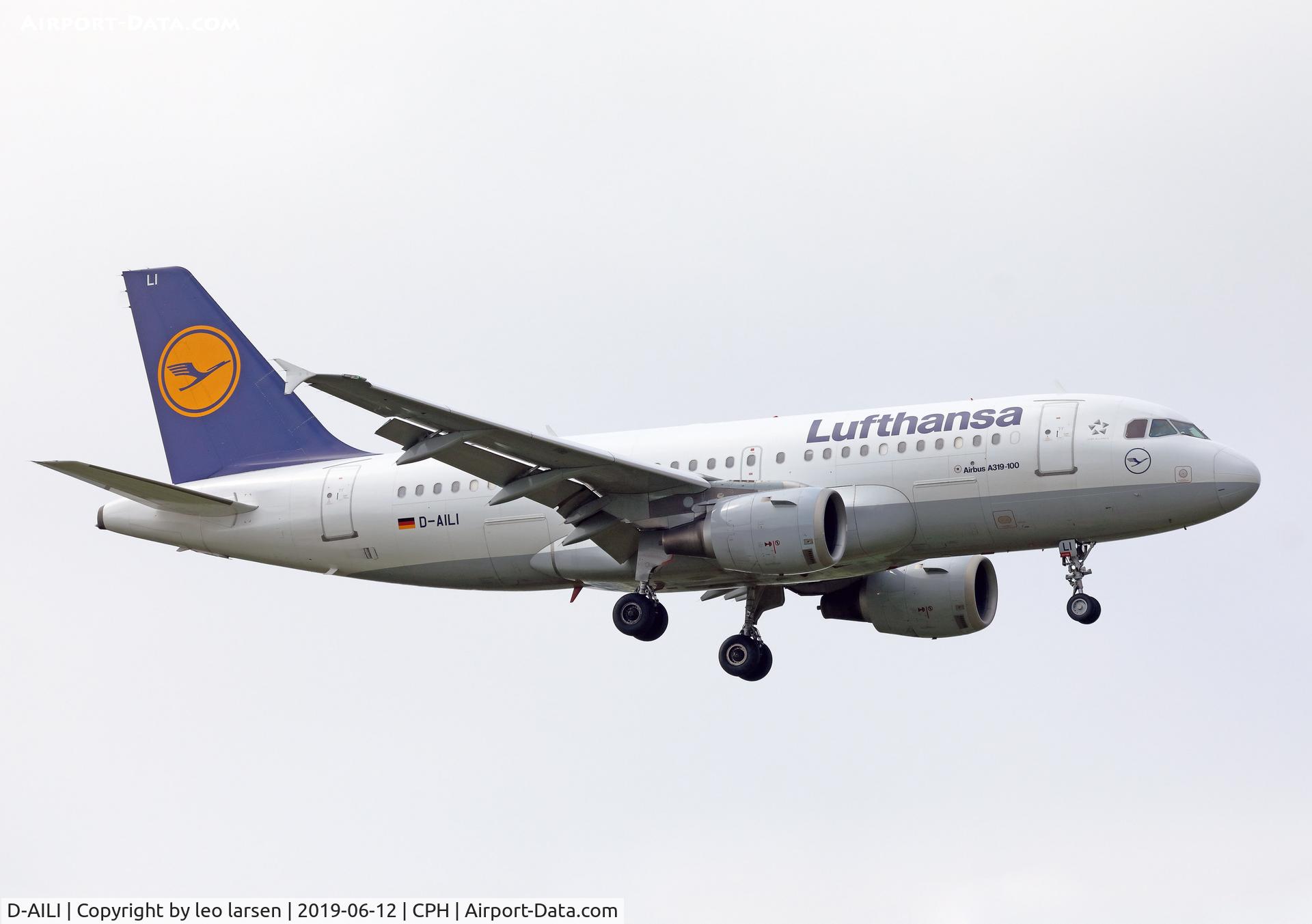 D-AILI, 1997 Airbus A319-114 C/N 651, Copenhagen 12.6.2019