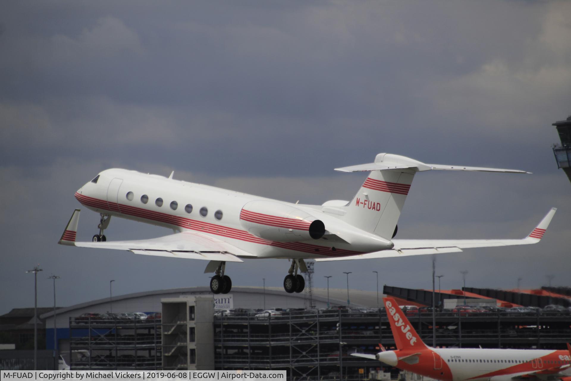 M-FUAD, 2009 Gulfstream Aerospace V-SP G550 C/N 5227, Departin from runway 26