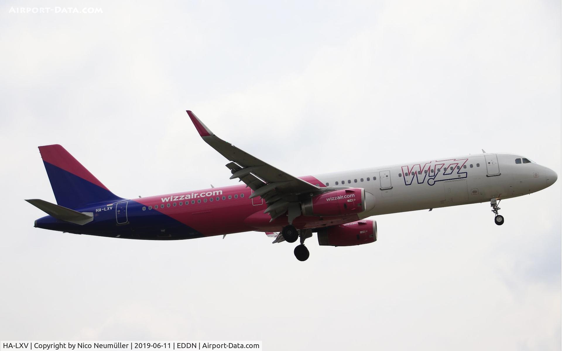 HA-LXV, 2017 Airbus A321-200 C/N 7826, WizzAir A321 is landing in NUE.