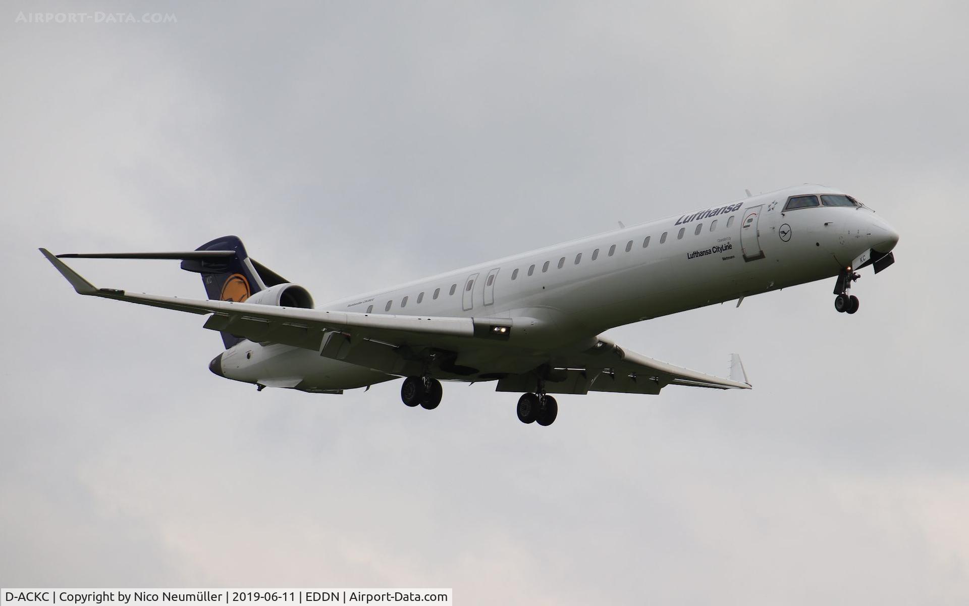 D-ACKC, 2006 Bombardier CRJ-900LR (CL-600-2D24) C/N 15078, Lufthansa CityLine Bombardier CRJ-900LR is landig in NUE.