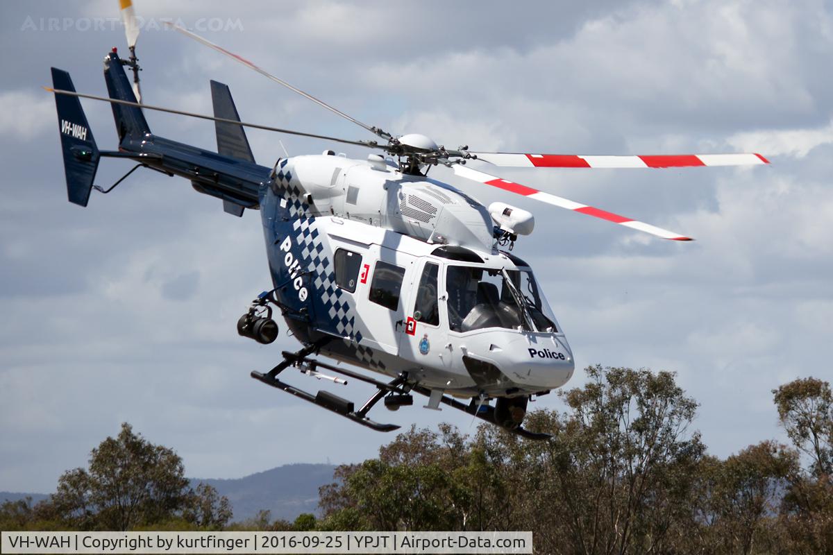 VH-WAH, 1990 MBB-Kawasaki BK-117B-1 C/N 1051, MBB-Kawasaki Heavy Industries MB117 B-2. WA Police VH-WAH 25 Sep 2016.