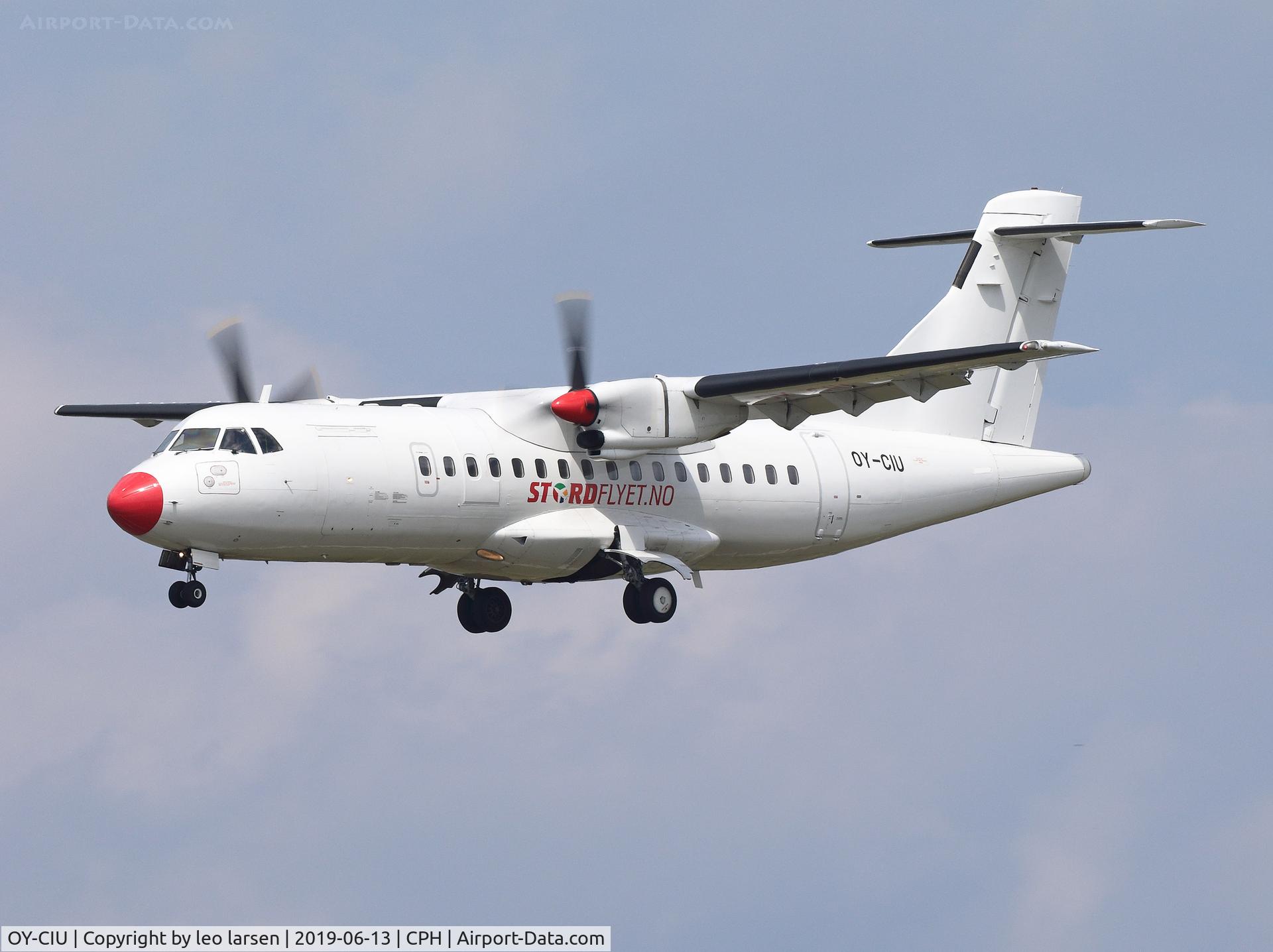 OY-CIU, 1988 ATR 42-312 C/N 112, Copenhagen 13.6.2019