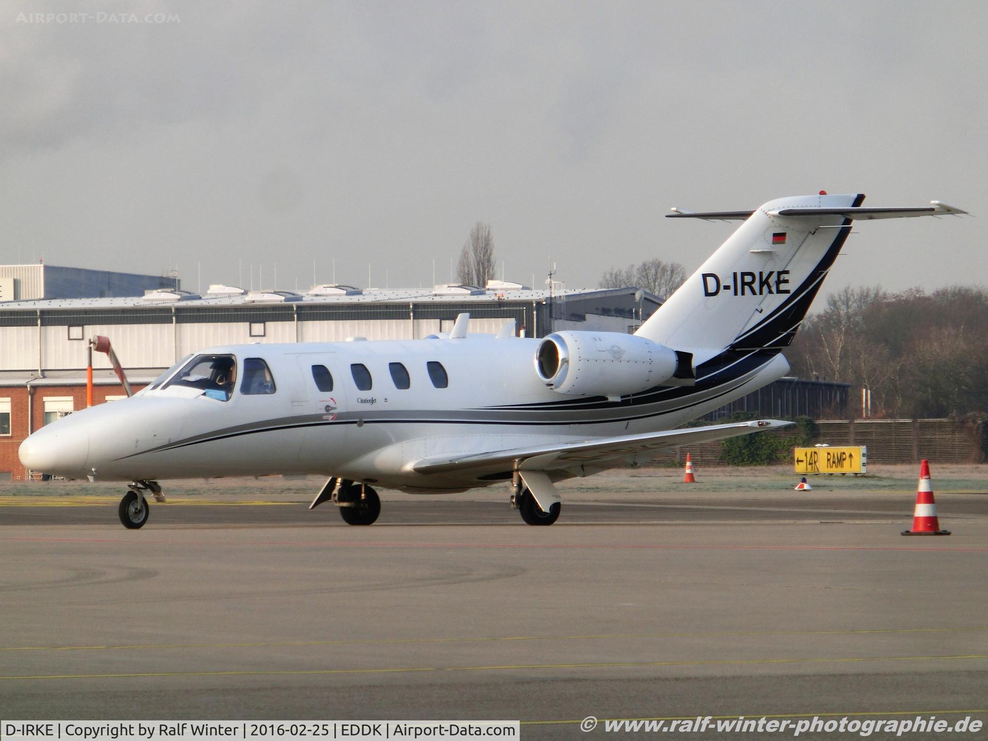 D-IRKE, 1995 Cessna 525 CitationJet C/N 525-0123, Cessna 525 CitatioJet 1 - CLU Triple Alpha - 525-0123 - D-IRKE - 25.02.2016 - CGN