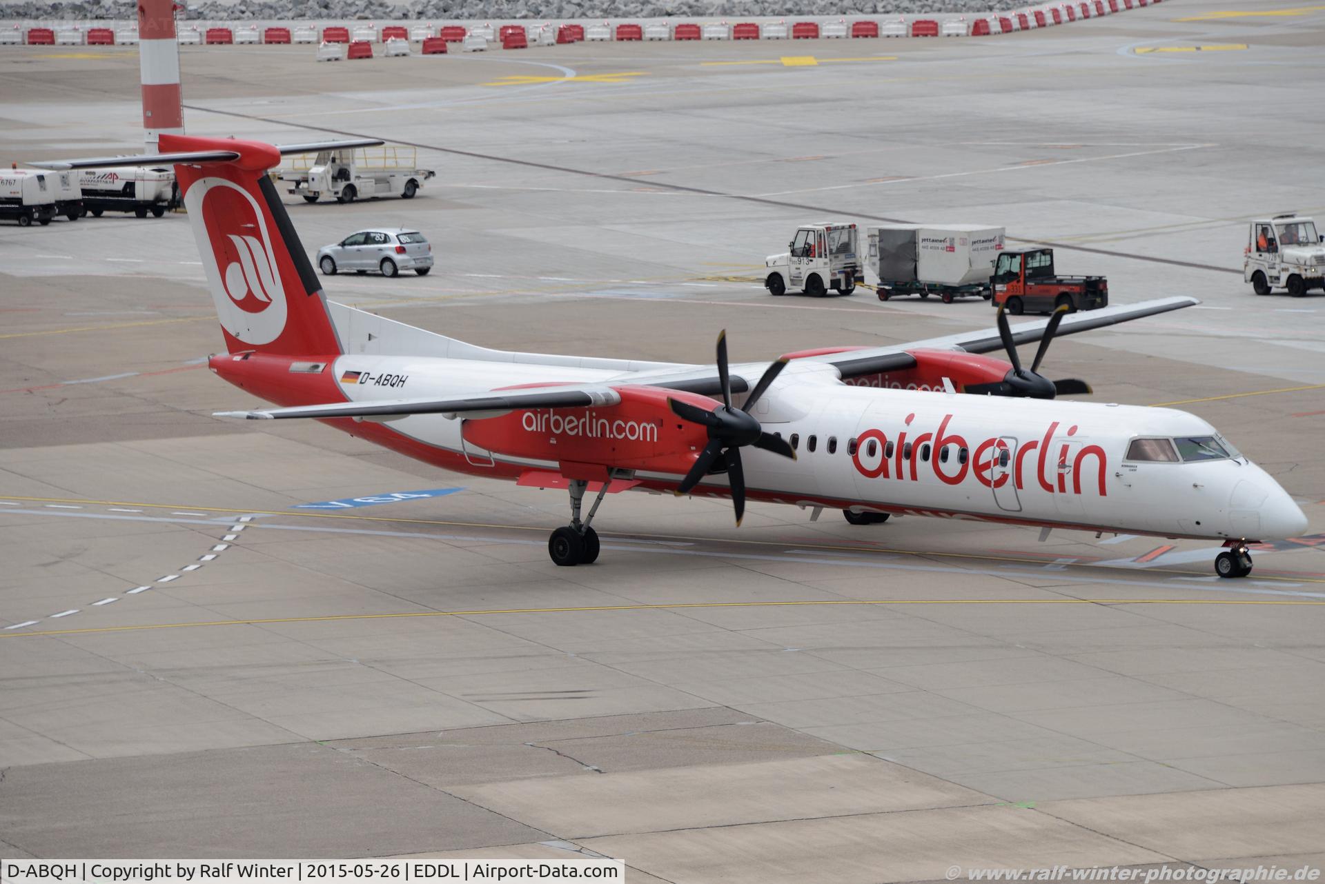 D-ABQH, 2009 De Havilland Canada DHC-8-402 Dash 8 C/N 4256, De Havilland Canda DHC-8-402 Dash 8 - AB BER Air Berlin opby LGW Luffahrtgesellschaft Walter - 4256 - D-ABQH - 26.05.2015 - DUS