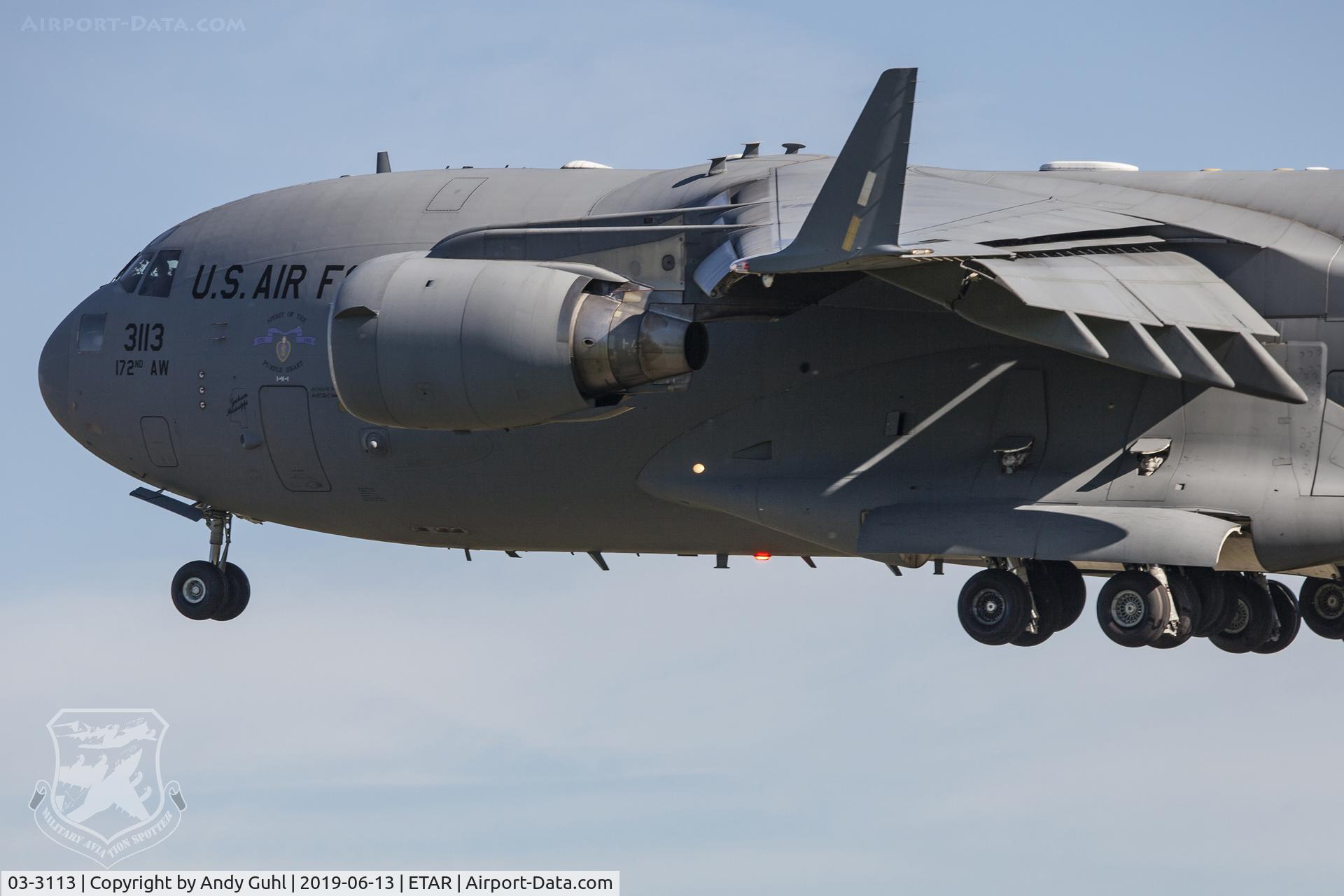 03-3113, 2003 Boeing C-17A Globemaster III C/N P-113, Boeing C-17A Globemaster III