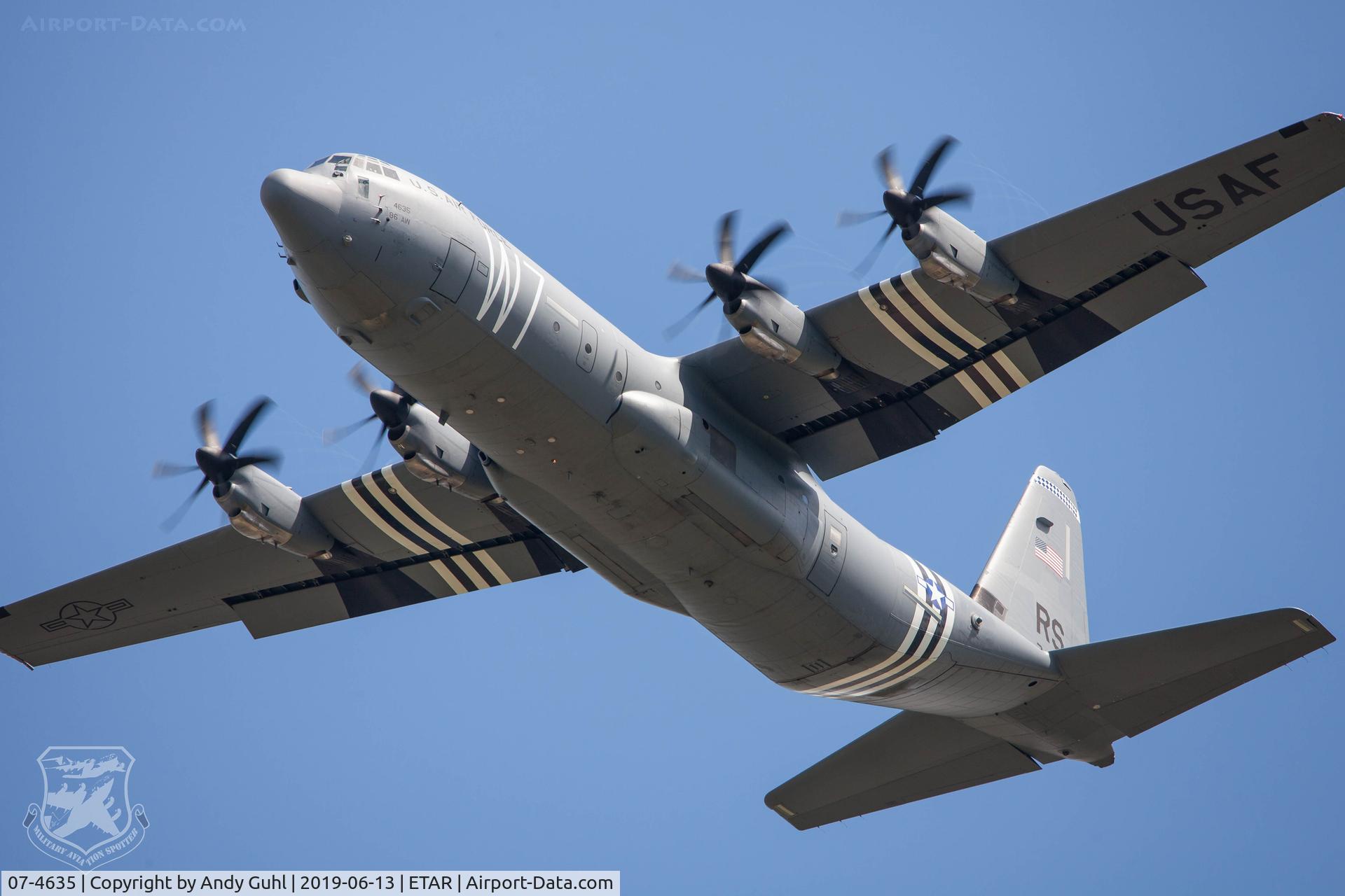 07-4635, 2007 Lockheed Martin C-130J-30 Super Hercules C/N 382-5595, Super Herciles with D-DAY Stripes