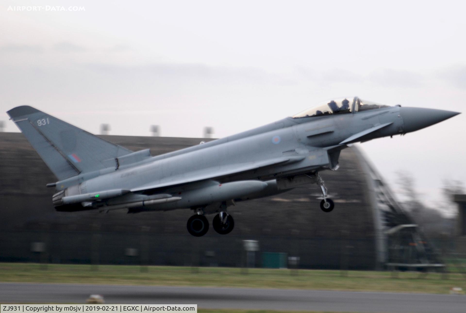 ZJ931, 2007 Eurofighter EF-2000 Typhoon FGR4 C/N 0103/BS022, Taken from crash gate 1
