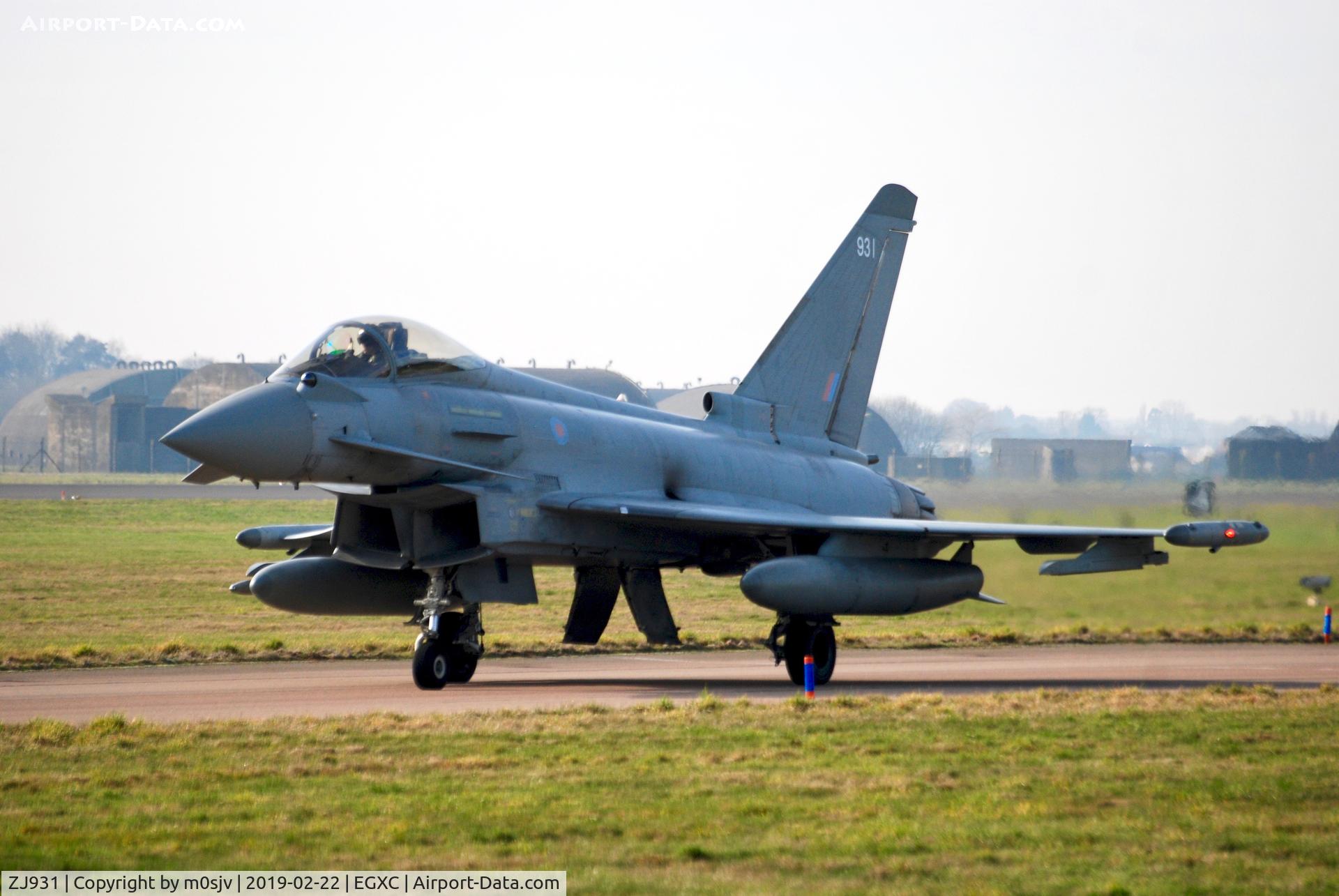 ZJ931, 2007 Eurofighter EF-2000 Typhoon FGR4 C/N 0103/BS022, Taken from crash gate 1