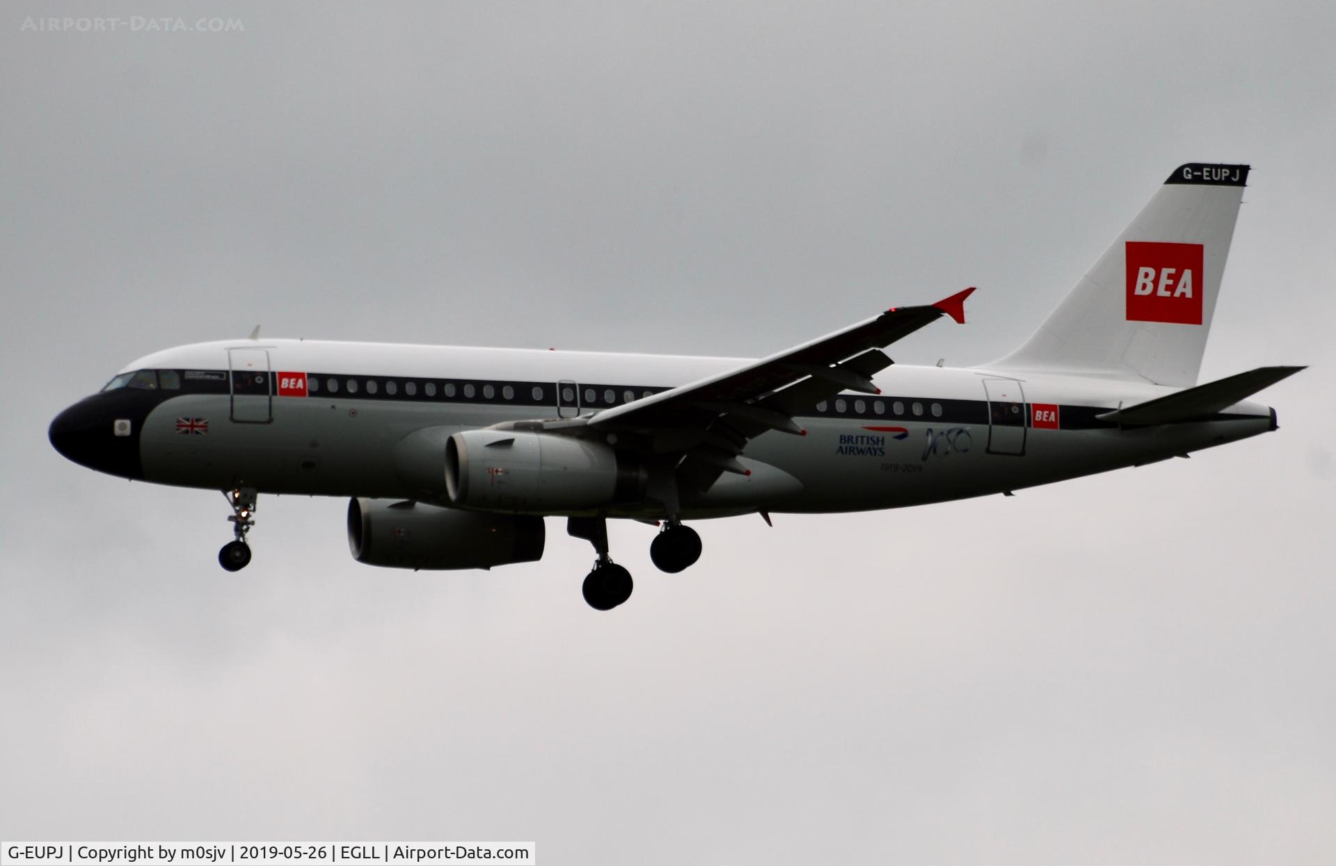 G-EUPJ, 2000 Airbus A319-131 C/N 1232, Taken from various locations around the 27L/R landing zones