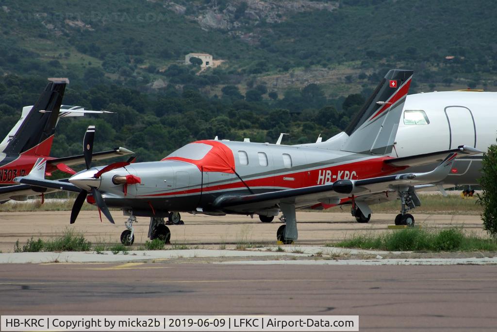HB-KRC, 2018 Socata TBM-700 (930) C/N 1265, Parked