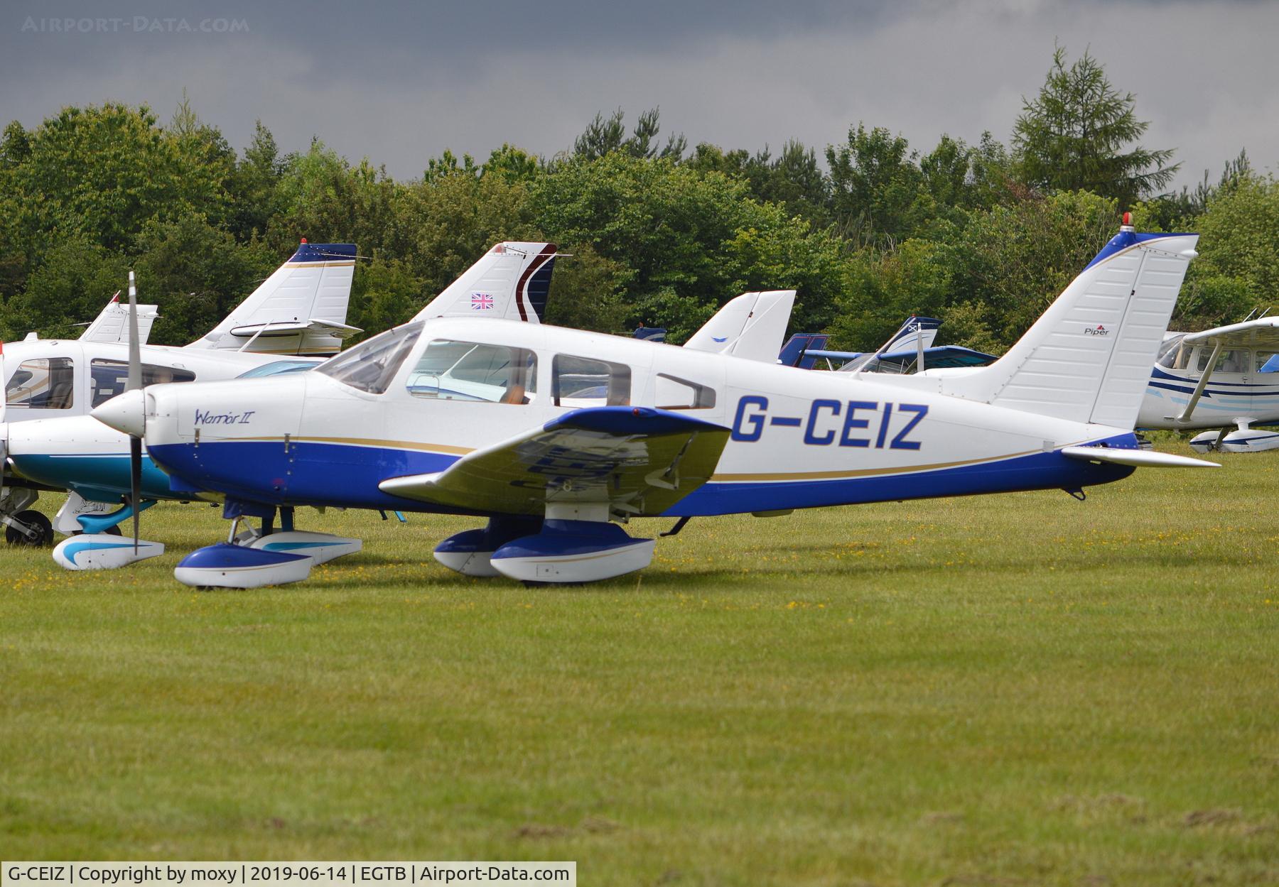 G-CEIZ, 1980 Piper PA-28-161 Cherokee Warrior II C/N 28-8116076, Piper PA-28-161 Cherokee Warrior II at Wycombe Air Park. Ex D-EIAL.