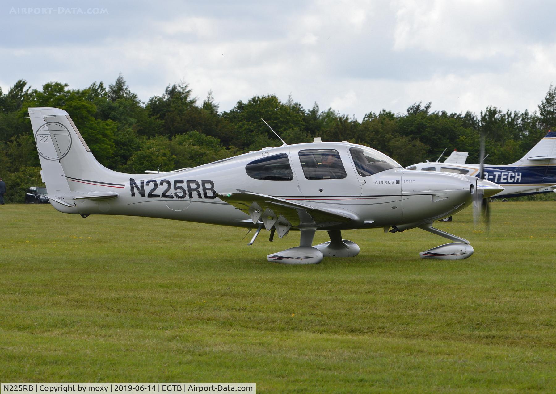 N225RB, 2010 Cirrus SR22T C/N 0010, Cirrus SR22T at Wycombe Air Park.