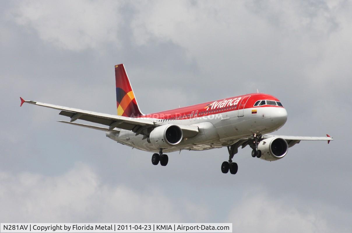 N281AV, 2010 Airbus A320-214 C/N 4281, Avianca