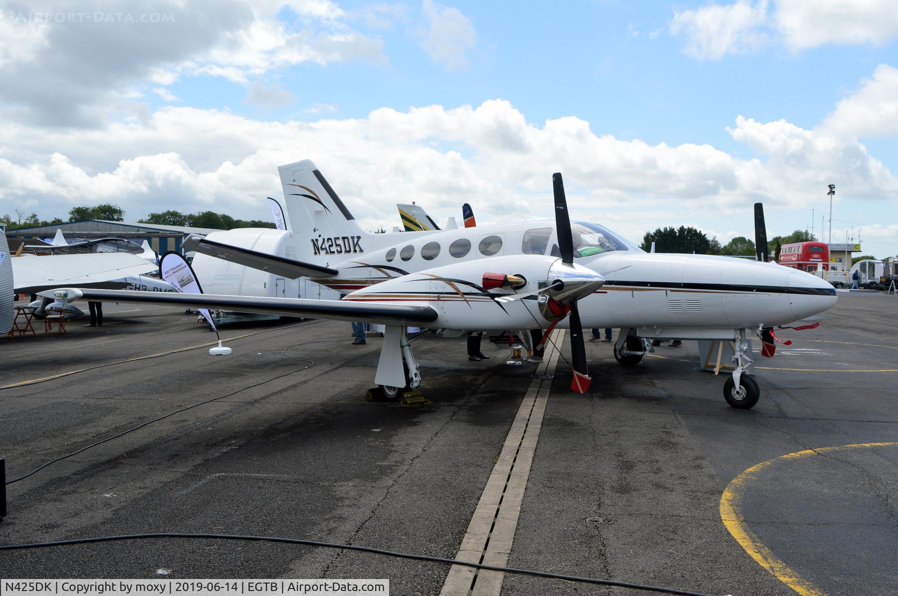 N425DK, 1981 Cessna 425 Conquest I C/N 425-0086, Cessna 425 Conquest I at Wycombe Air Park.