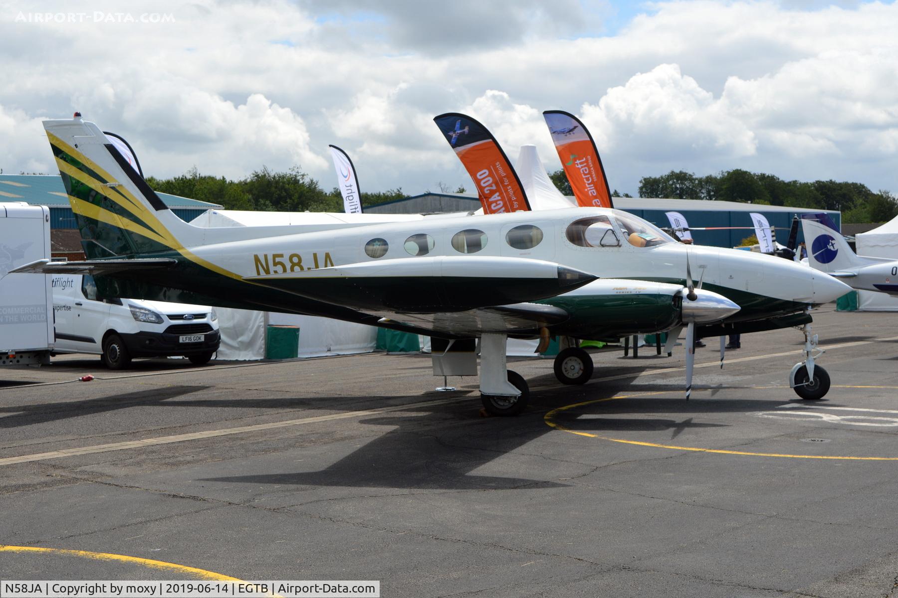N58JA, 1975 Cessna 340 C/N 3400521, Cessna 340 at Wycombe Air Park.