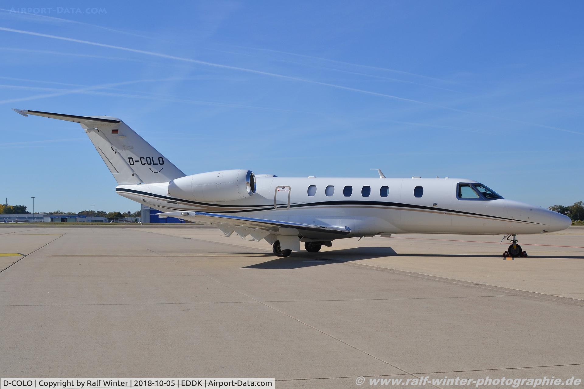 D-COLO, 2011 Cessna 525C CitationJet CJ4 C/N 525C-0044, Cessna 525C CitationJet CJ4 - JKH JK Jetkontor - 525C0044 - D-COLO - 05.10.2018 - CGN