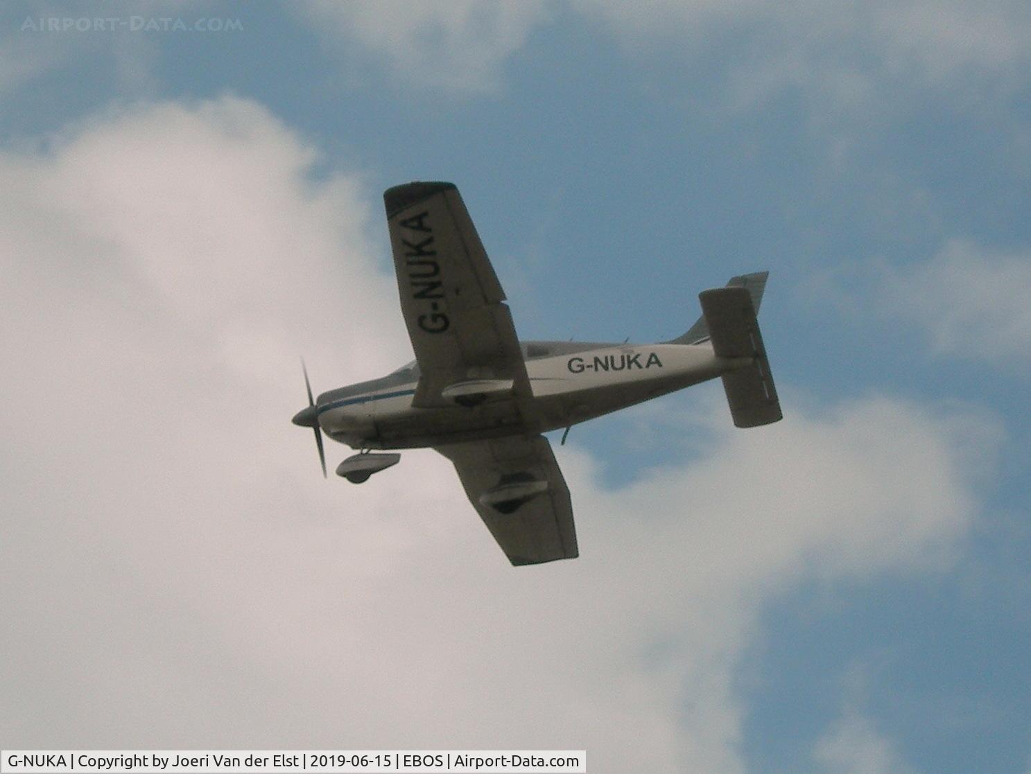 G-NUKA, 1982 Piper PA-28-181 Cherokee Archer II C/N 28-8290134, Moments before touchdown rwy 26