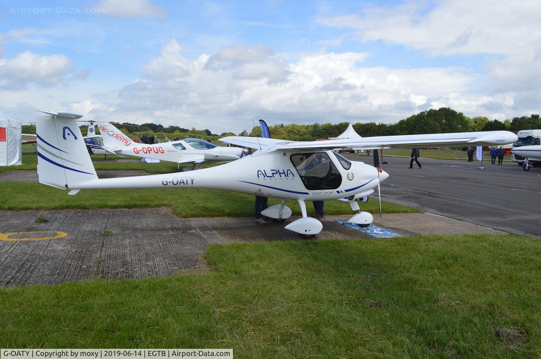 G-OATY, 2018 Pipistrel Alpha BCAR-S 164 C/N AT1640002, Pipistrel Alpha BCAR-S 164 at Wycombe Air Park.