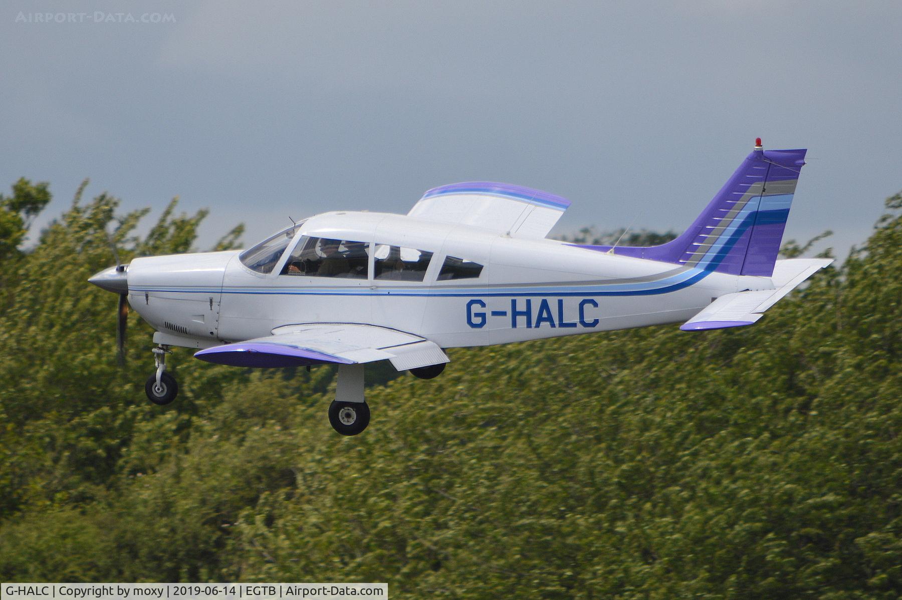 G-HALC, 1973 Piper PA-28R-200 Cherokee Arrow C/N 28R-7335042, Piper PA-28R-200 Cherokee Arrow landing at Wycombe Air Park.