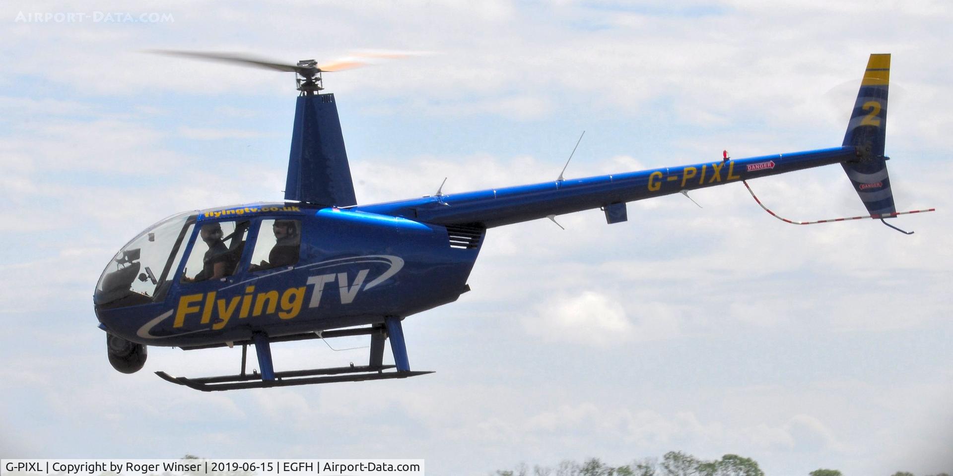 G-PIXL, 2006 Robinson R44 Raven II C/N 11221, Visiting R44 Raven II operated by FlyingTV