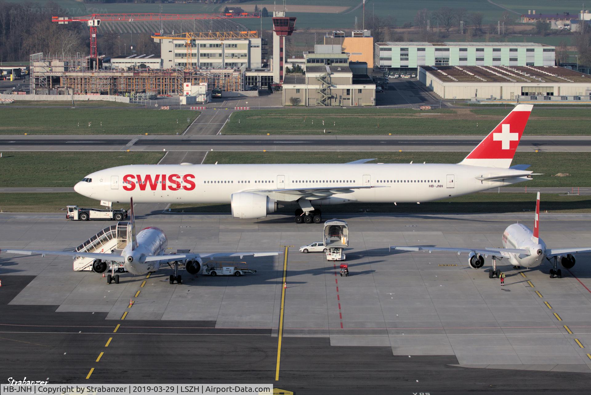 HB-JNH, 2017 Boeing 777-300/ER C/N 62753, Boeing 777-3DE(ER)   HB-JNH of Swiss International Air Lines under tow