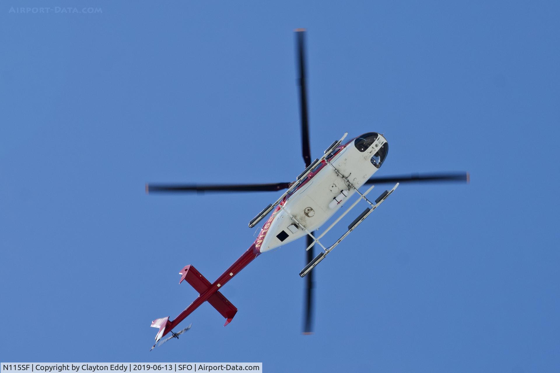 N115SF, 2013 Bell 407GX C/N 54388, SFO 2019.