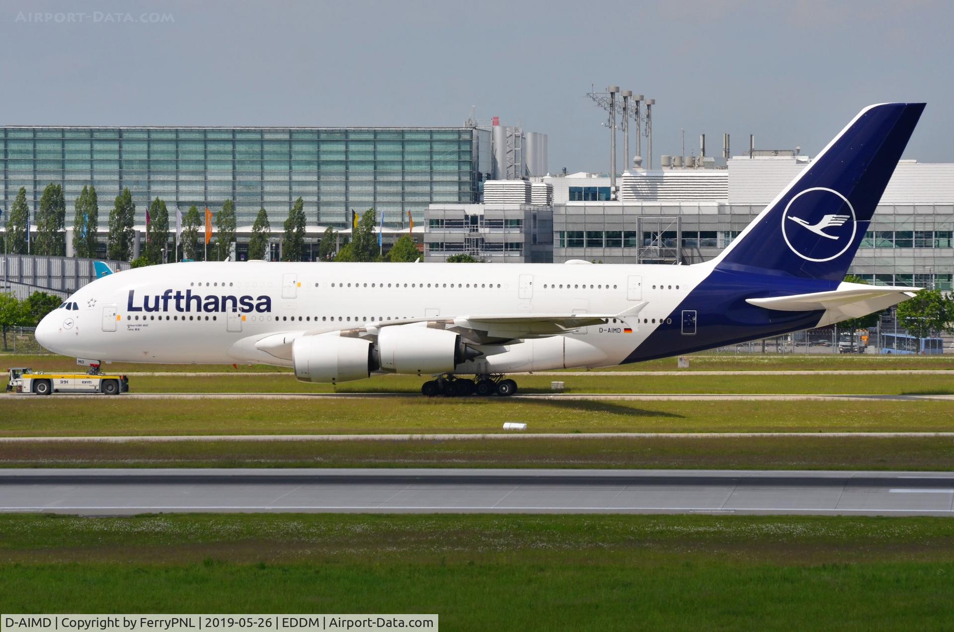 D-AIMD, 2010 Airbus A380-841 C/N 048, Lufthansa A388 under tow
