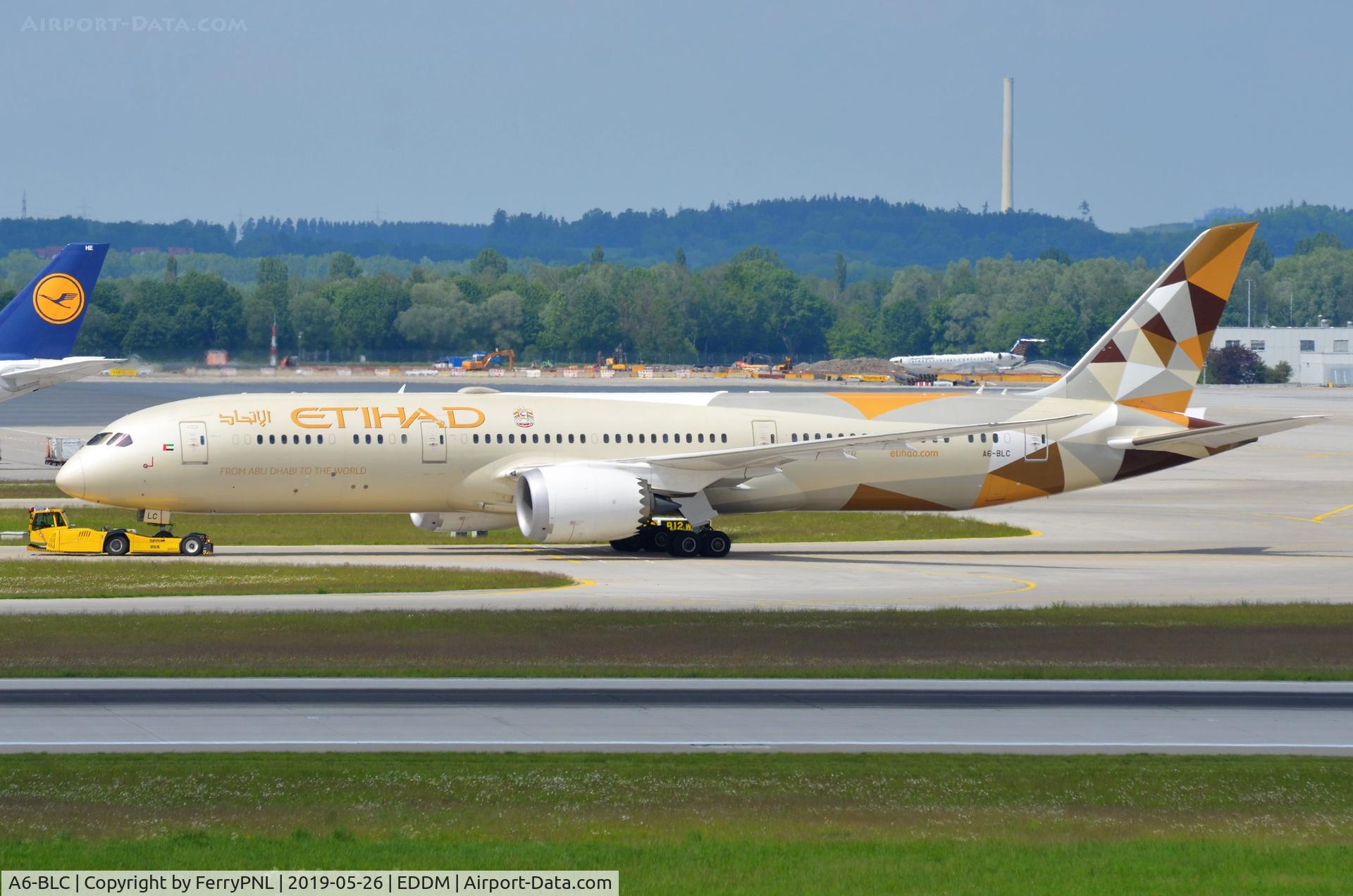A6-BLC, 2015 Boeing 787-9 Dreamliner Dreamliner C/N 39648, Etihad B789 under tow to parking spot.