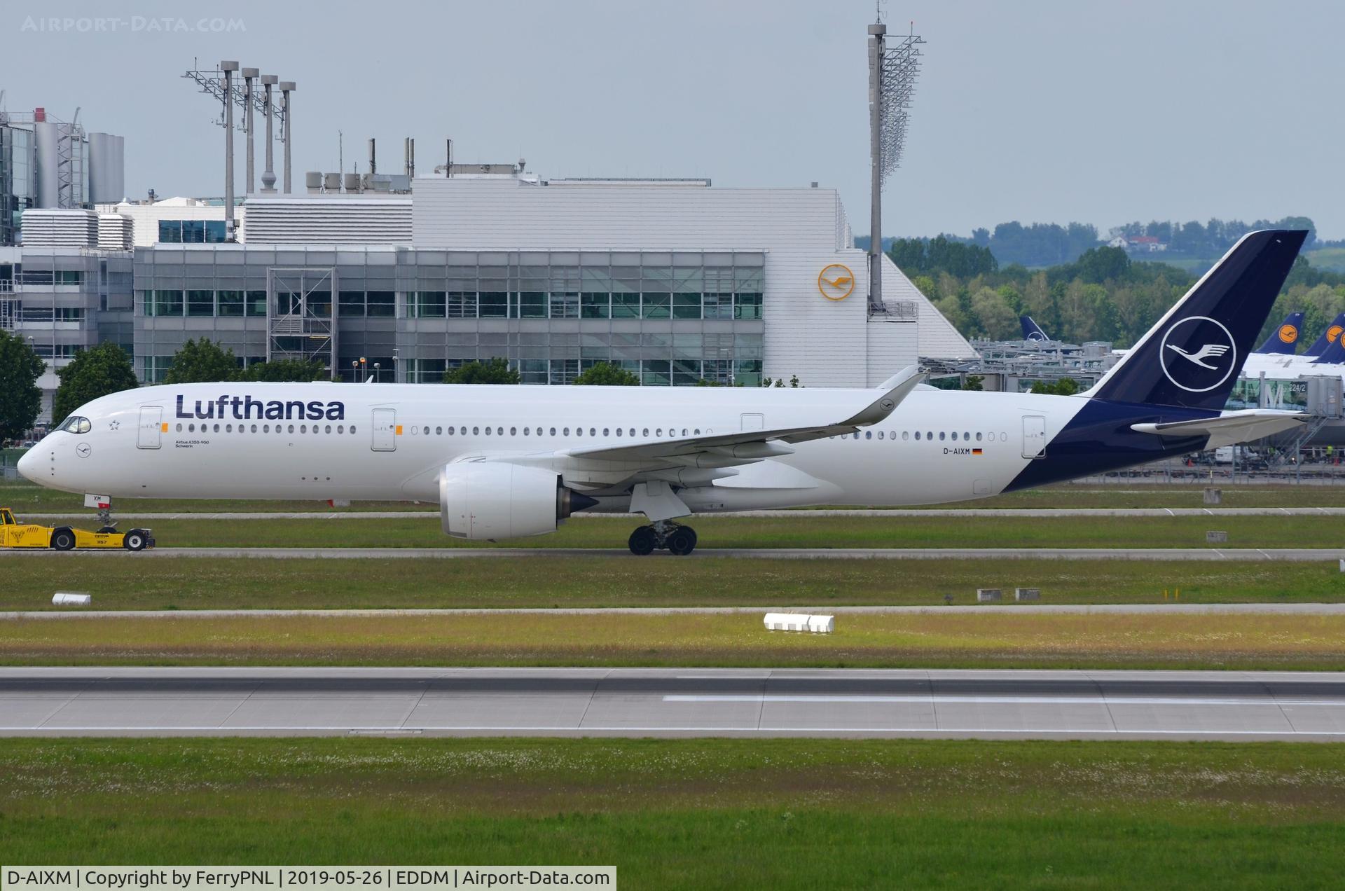 D-AIXM, 2019 Airbus A350-941 C/N 287, Lufthansa A359 under tow