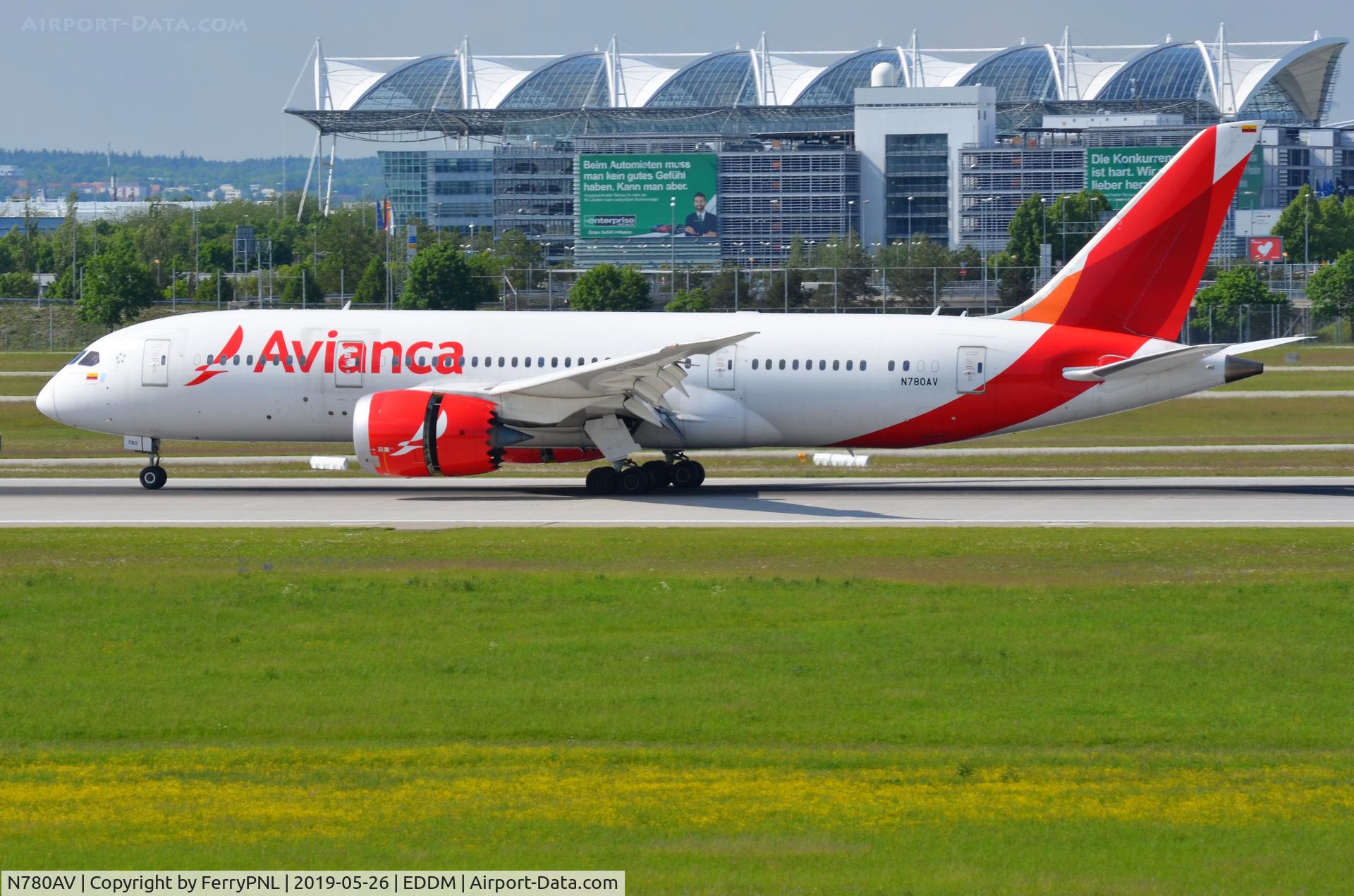 N780AV, 2014 Boeing 787-8 Dreamliner Dreamliner C/N 37502, Avianca B788 arriving in MUC