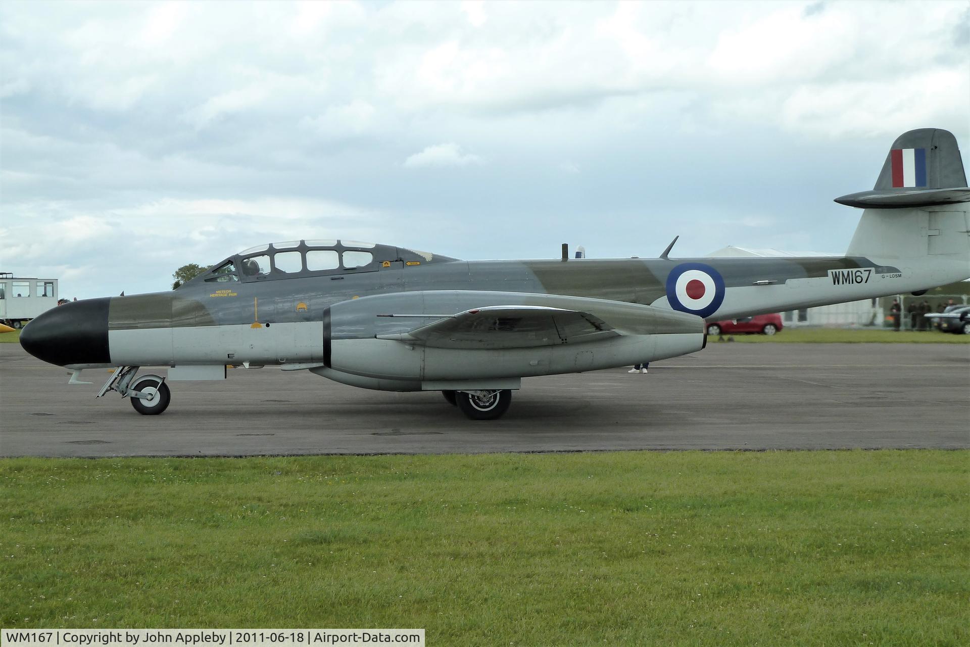 WM167, 1952 Gloster Meteor TT.20 C/N S4/U/2342, Taken at Kemble airfield on 18 June 2011
